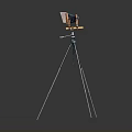 Accurate Surveying Total Station Mounted On Stable Tripod For Engineering Measurement